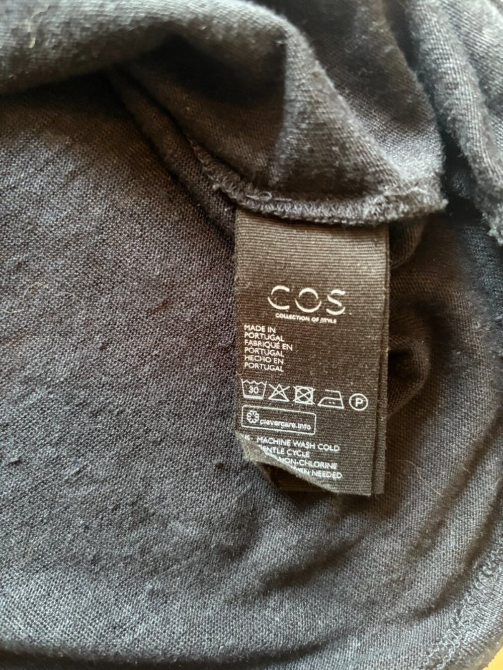 COS 100% Linen Lightweight 3/4 Sleeve Black Sweater - Size M - Picture 3 of 8